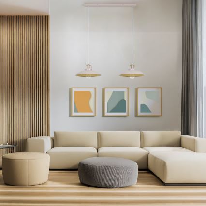 Brilagi - Suspension filaire FLAMENGO 2xE27/60W/230V beige