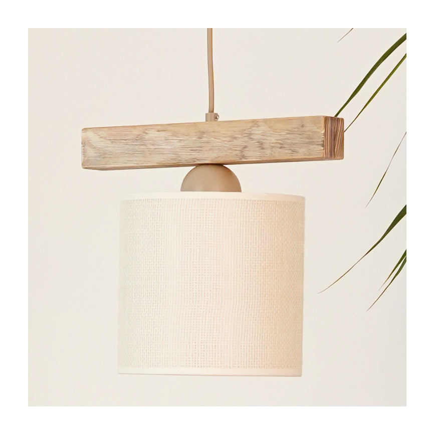 Brilagi - Suspension filaire FOREST 1xE27/15W/230V pin/marron/crème