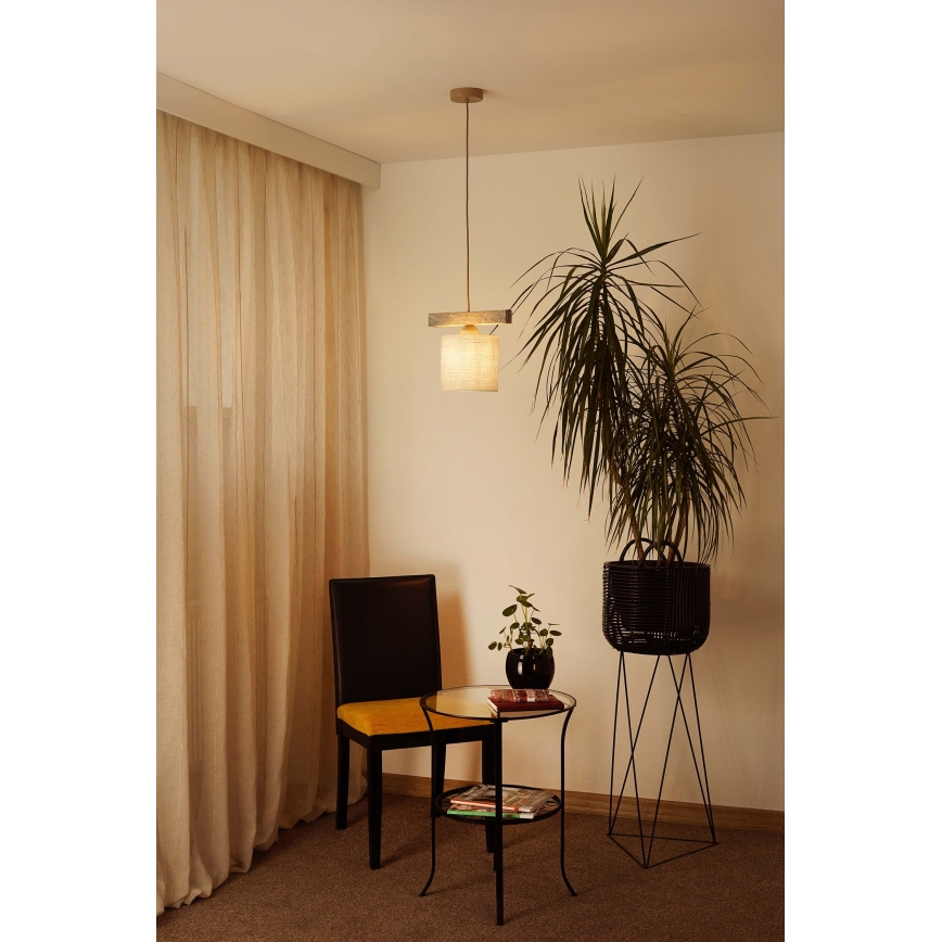 Brilagi - Suspension filaire FOREST 1xE27/15W/230V pin/marron/crème