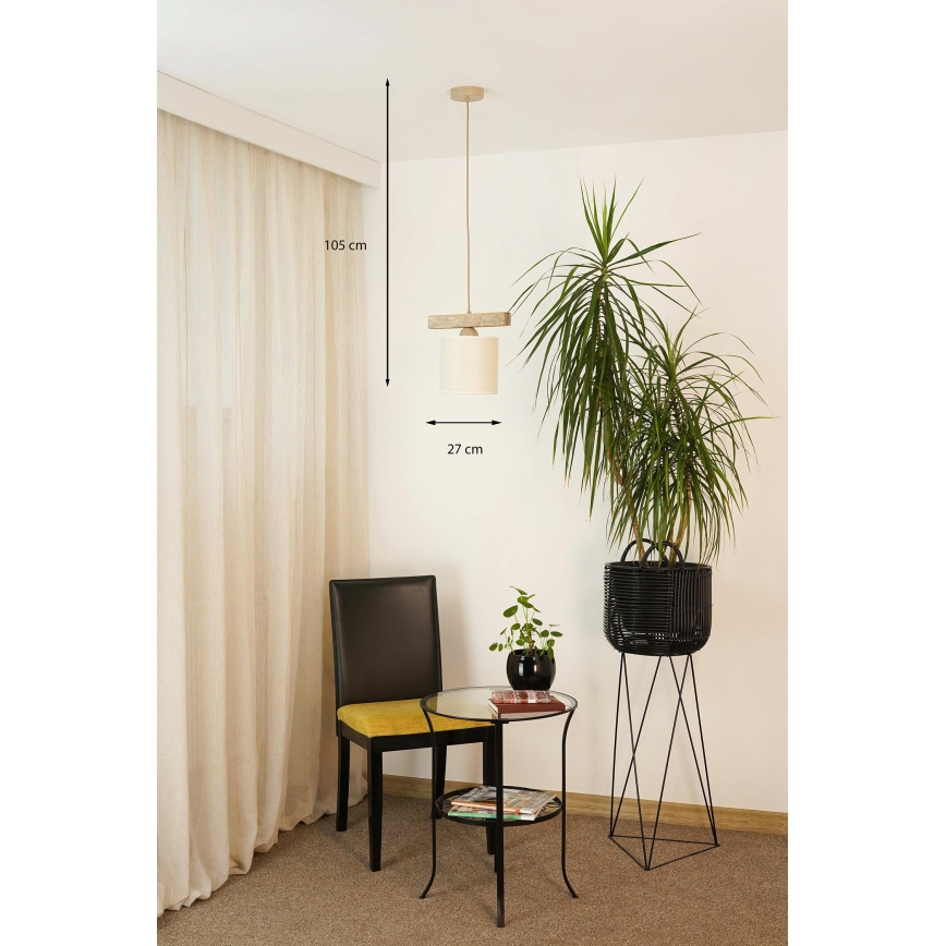 Brilagi - Suspension filaire FOREST 1xE27/15W/230V pin/marron/crème