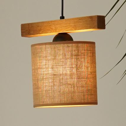 Brilagi - Suspension filaire FOREST 1xE27/15W/230V pin/marron/noir