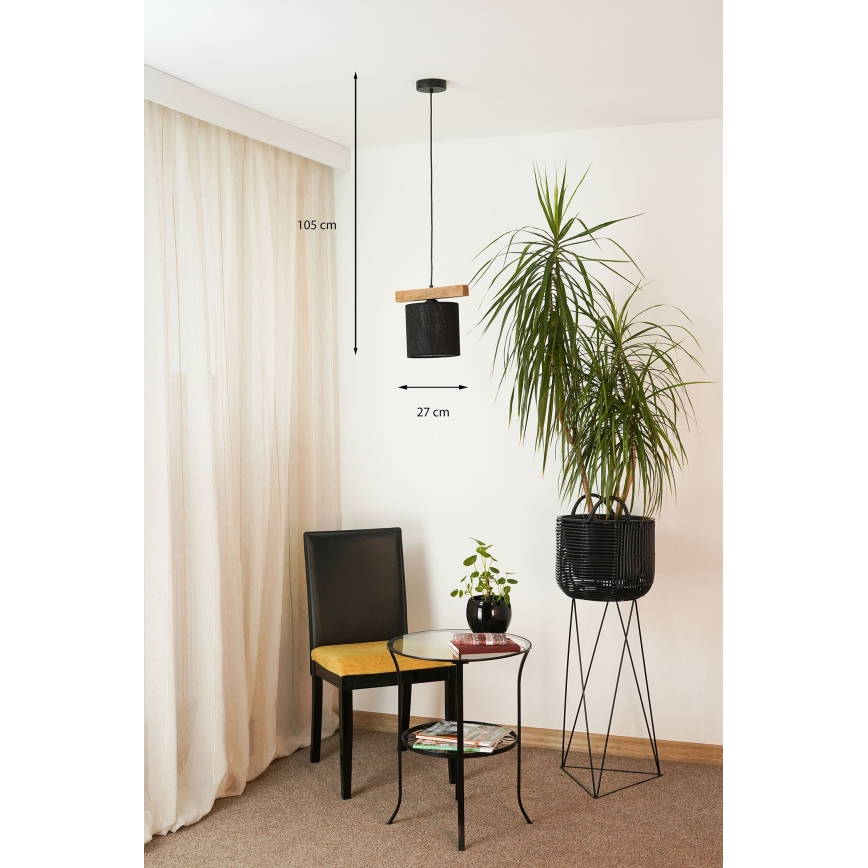 Brilagi - Suspension filaire FOREST 1xE27/15W/230V pin/noir