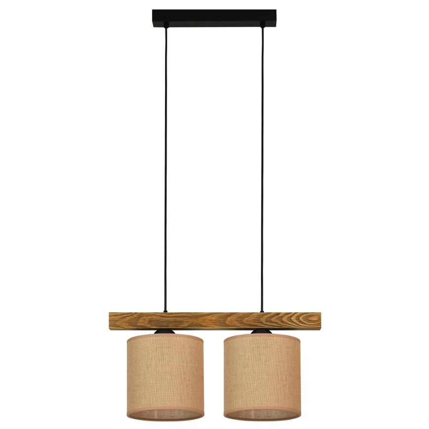Brilagi - Suspension filaire FOREST 2xE27/15W/230V pin/marron/noir