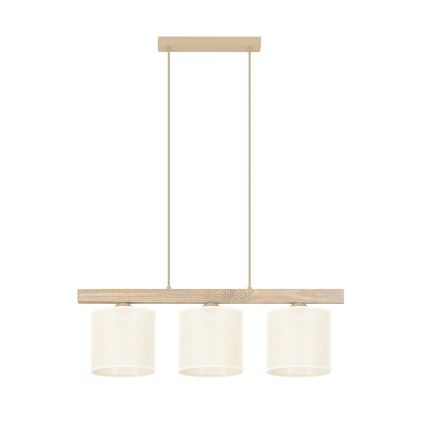 Brilagi - Suspension filaire FOREST 3xE27/15W/230V pin/marron/crème