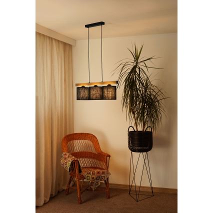 Brilagi - Suspension filaire FOREST 3xE27/15W/230V pin/noir