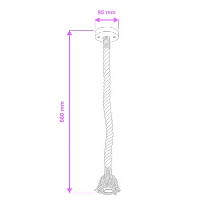 Brilagi - Suspension filaire KOS 1xE27/60W/230V hêtre