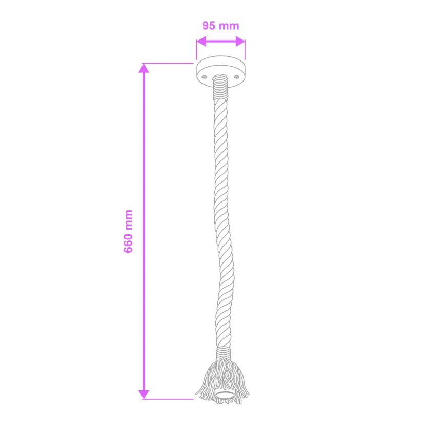 Brilagi - Suspension filaire KOS 1xE27/60W/230V hêtre