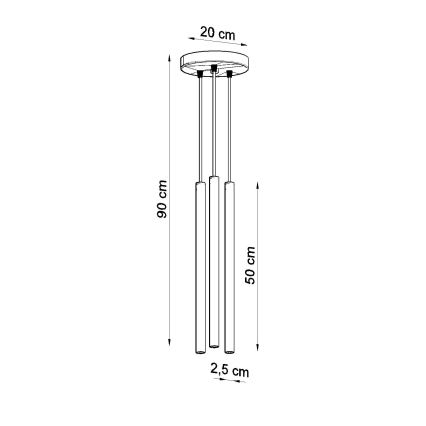 Brilagi -  Suspension filaire LED DRIFA 3xG9/4W/230V noir