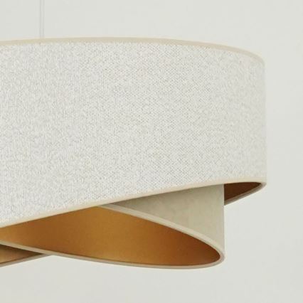 Brilagi - Suspension filaire LED LYRA 1xE27/15W/230V blanc/beige/doré