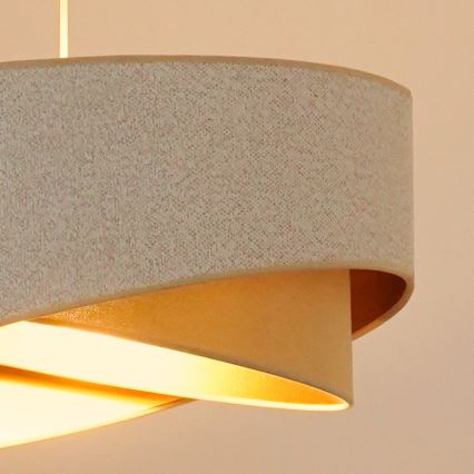 Brilagi - Suspension filaire LED LYRA 1xE27/15W/230V blanc/beige/doré
