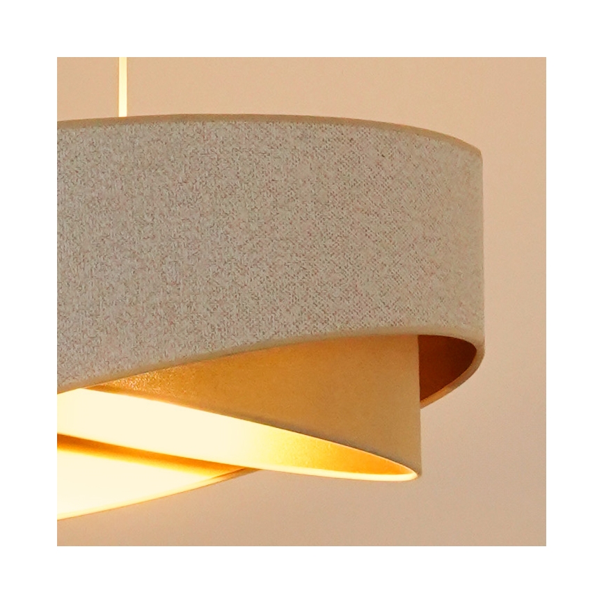 Brilagi - Suspension filaire LED LYRA 1xE27/15W/230V blanc/beige/doré