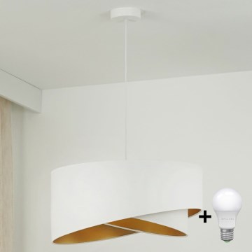 Brilagi - Suspension filaire LED LYRA 1xE27/15W/230V blanc/doré