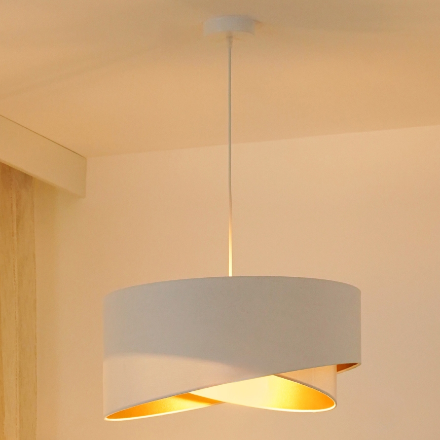 Brilagi - Suspension filaire LED LYRA 1xE27/15W/230V blanc/doré