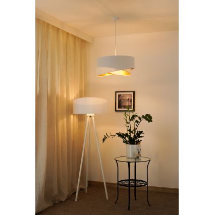 Brilagi - Suspension filaire LED LYRA 1xE27/15W/230V blanc/doré