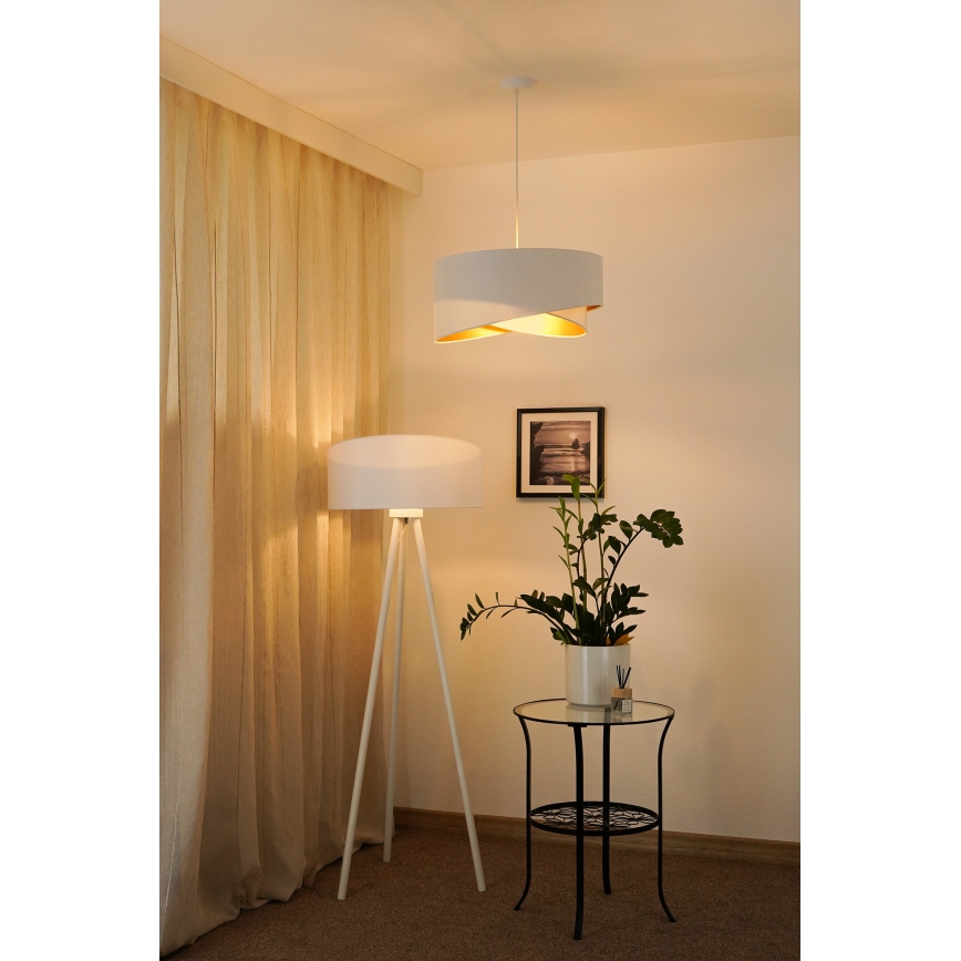 Brilagi - Suspension filaire LED LYRA 1xE27/15W/230V blanc/doré