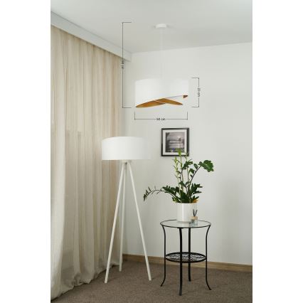 Brilagi - Suspension filaire LED LYRA 1xE27/15W/230V blanc/doré
