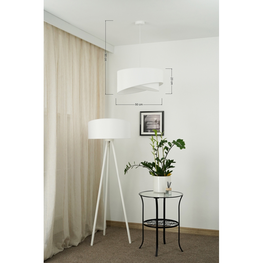 Brilagi - Suspension filaire LED LYRA 1xE27/15W/230V blanc