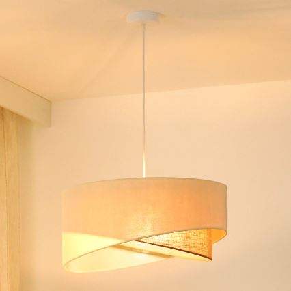 Brilagi - Suspension filaire LED LYRA 1xE27/15W/230V crème/beige