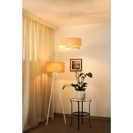 Brilagi - Suspension filaire LED LYRA 1xE27/15W/230V crème/beige