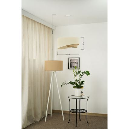 Brilagi - Suspension filaire LED LYRA 1xE27/15W/230V crème/beige