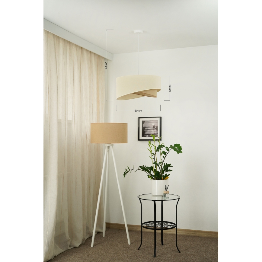 Brilagi - Suspension filaire LED LYRA 1xE27/15W/230V crème/beige