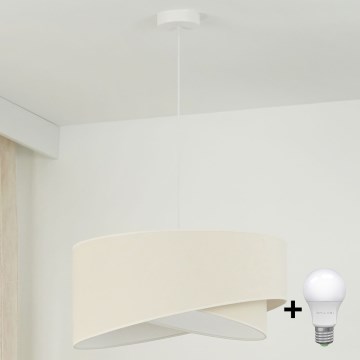 Brilagi - Suspension filaire LED LYRA 1xE27/15W/230V crème/blanc