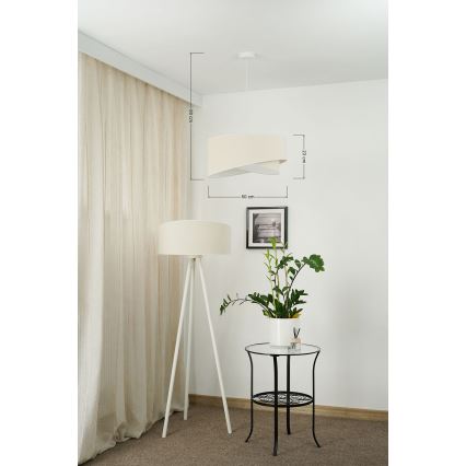 Brilagi - Suspension filaire LED LYRA 1xE27/15W/230V crème/blanc