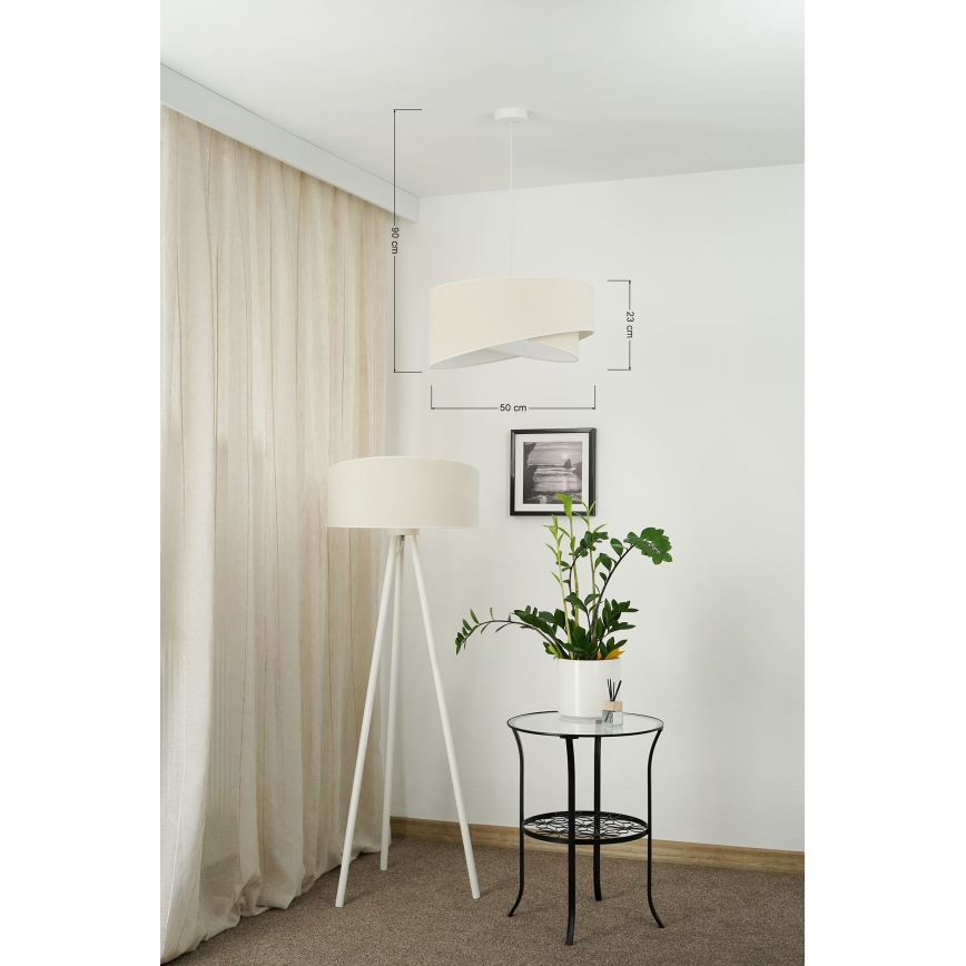Brilagi - Suspension filaire LED LYRA 1xE27/15W/230V crème/blanc