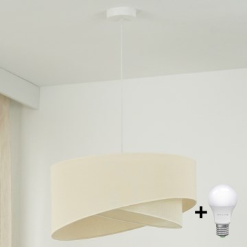 Brilagi - Suspension filaire LED LYRA 1xE27/15W/230V crème