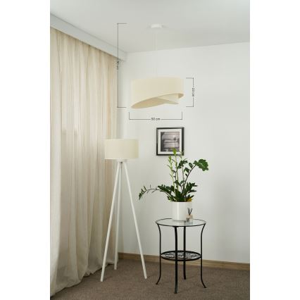 Brilagi - Suspension filaire LED LYRA 1xE27/15W/230V crème
