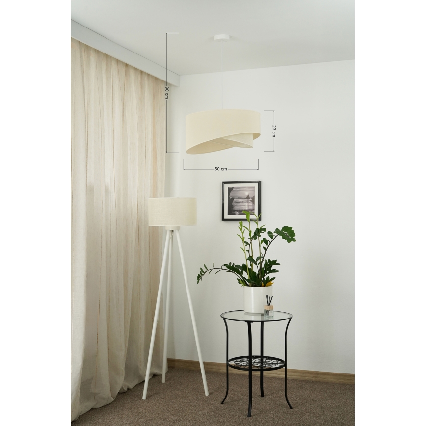 Brilagi - Suspension filaire LED LYRA 1xE27/15W/230V crème