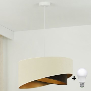 Brilagi - Suspension filaire LED LYRA 1xE27/15W/230V crème/noir/doré