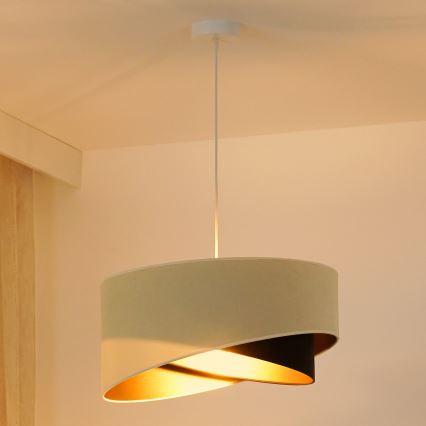 Brilagi - Suspension filaire LED LYRA 1xE27/15W/230V crème/noir/doré
