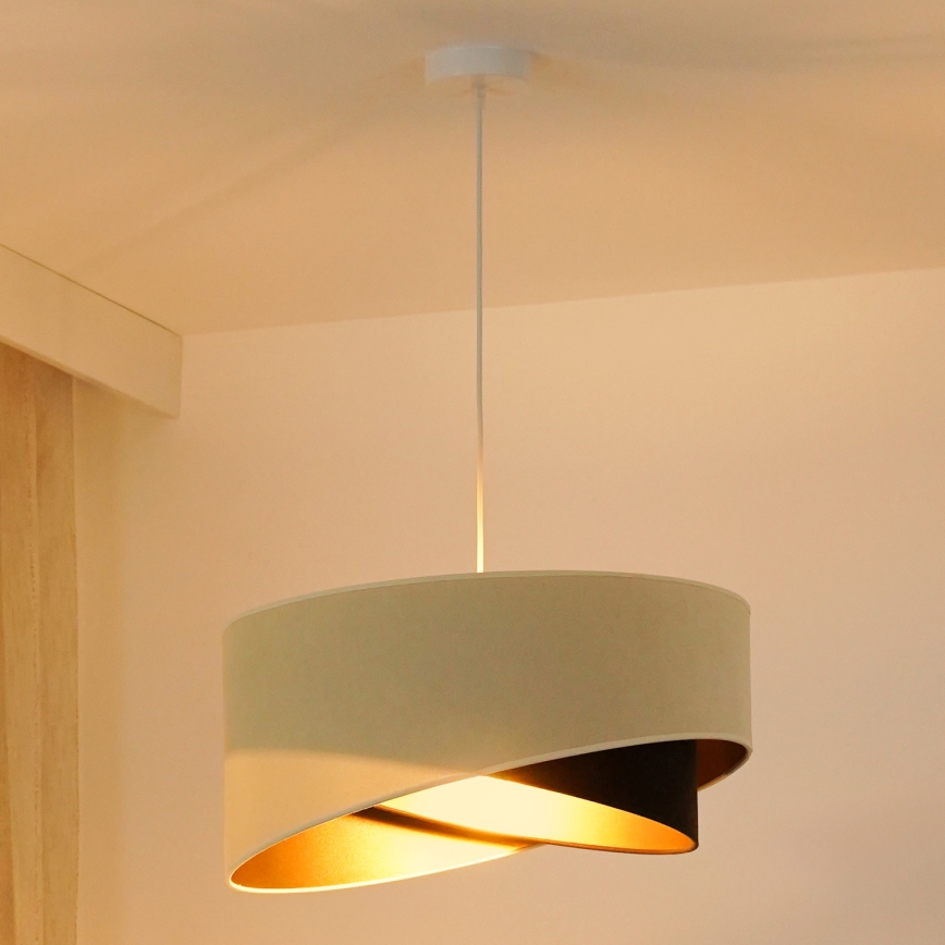Brilagi - Suspension filaire LED LYRA 1xE27/15W/230V crème/noir/doré