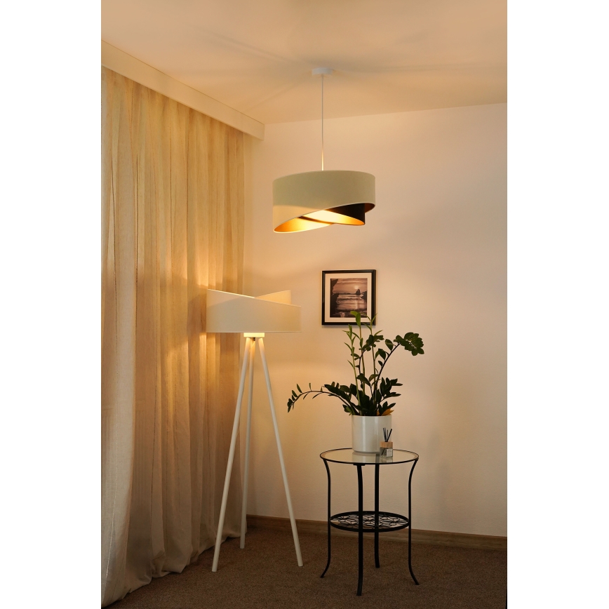 Brilagi - Suspension filaire LED LYRA 1xE27/15W/230V crème/noir/doré