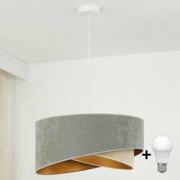Brilagi - Suspension filaire LED LYRA 1xE27/15W/230V gris/beige/doré