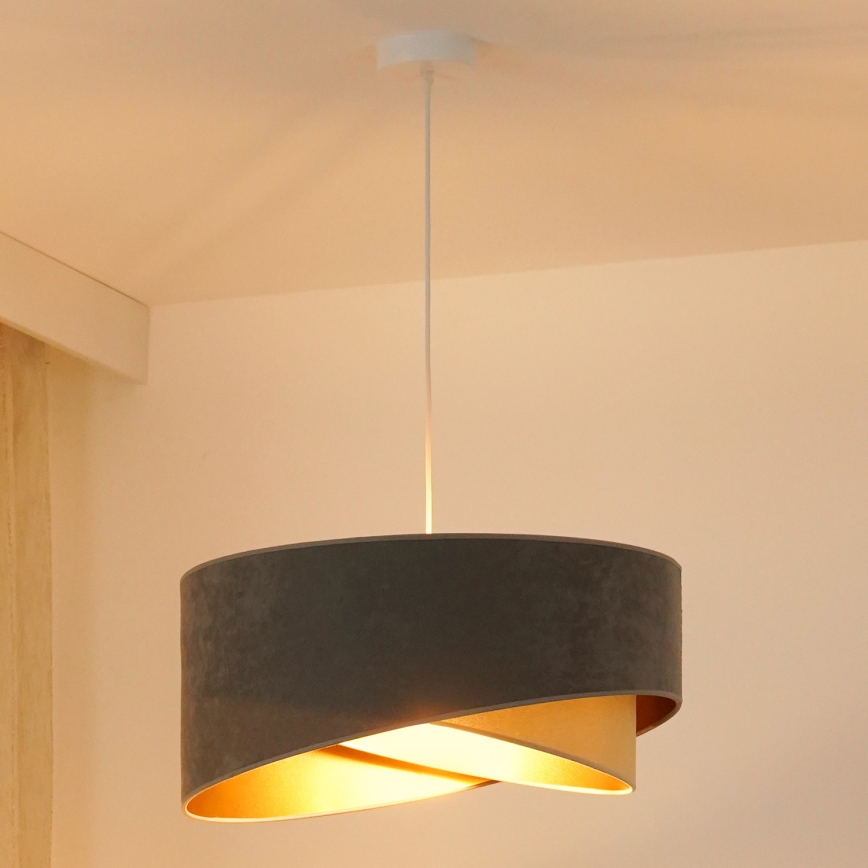 Brilagi - Suspension filaire LED LYRA 1xE27/15W/230V gris/beige/doré