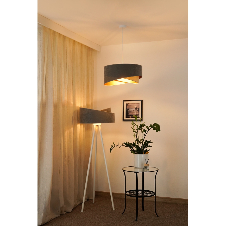 Brilagi - Suspension filaire LED LYRA 1xE27/15W/230V gris/beige/doré