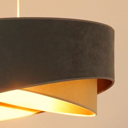 Brilagi - Suspension filaire LED LYRA 1xE27/15W/230V gris/beige/doré
