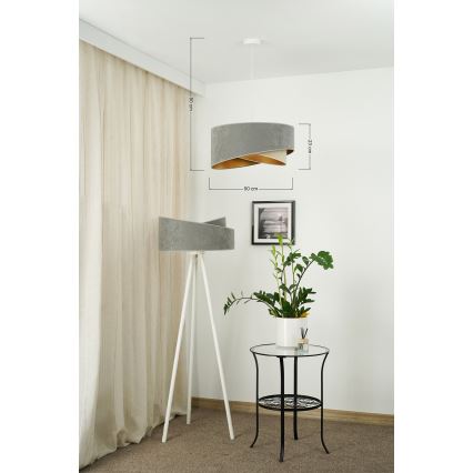 Brilagi - Suspension filaire LED LYRA 1xE27/15W/230V gris/beige/doré