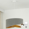 Brilagi - Suspension filaire LED LYRA 1xE27/15W/230V gris/crème/doré
