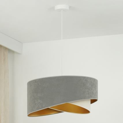 Brilagi - Suspension filaire LED LYRA 1xE27/15W/230V gris/crème/doré