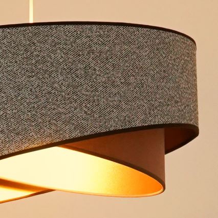 Brilagi - Suspension filaire LED LYRA 1xE27/15W/230V gris/crème/doré