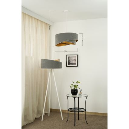 Brilagi - Suspension filaire LED LYRA 1xE27/15W/230V gris/doré