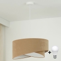 Brilagi - Suspension filaire LED LYRA 1xE27/15W/230V marron/blanc