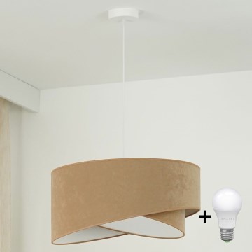 Brilagi - Suspension filaire LED LYRA 1xE27/15W/230V marron/blanc