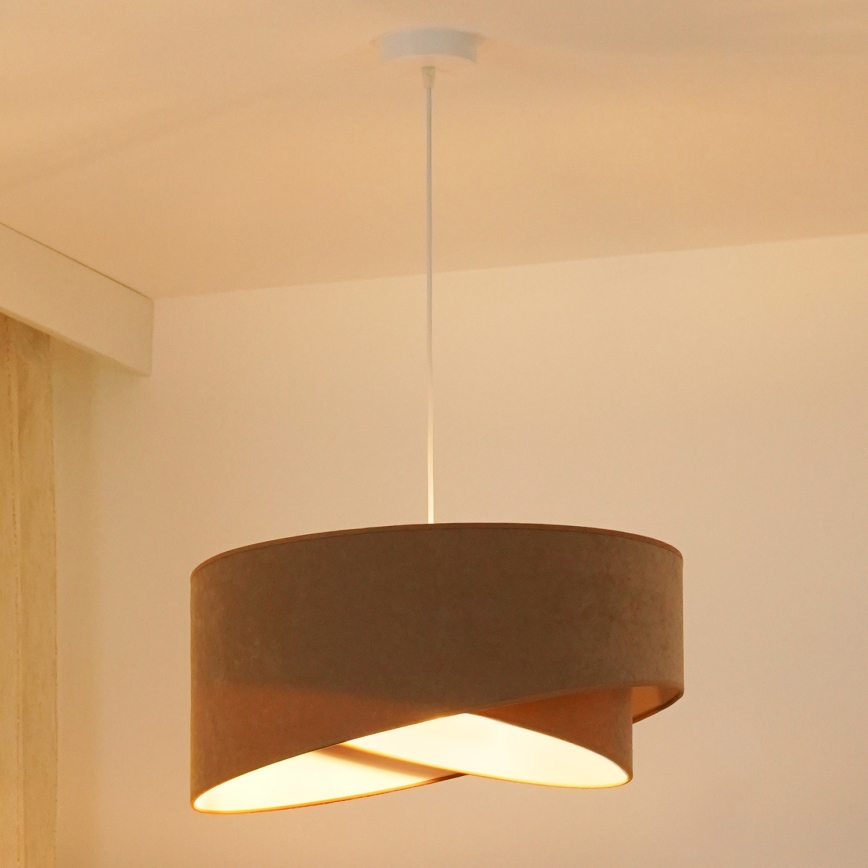 Brilagi - Suspension filaire LED LYRA 1xE27/15W/230V marron/blanc