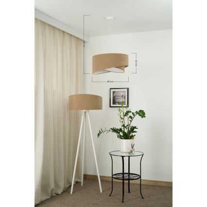Brilagi - Suspension filaire LED LYRA 1xE27/15W/230V marron/blanc