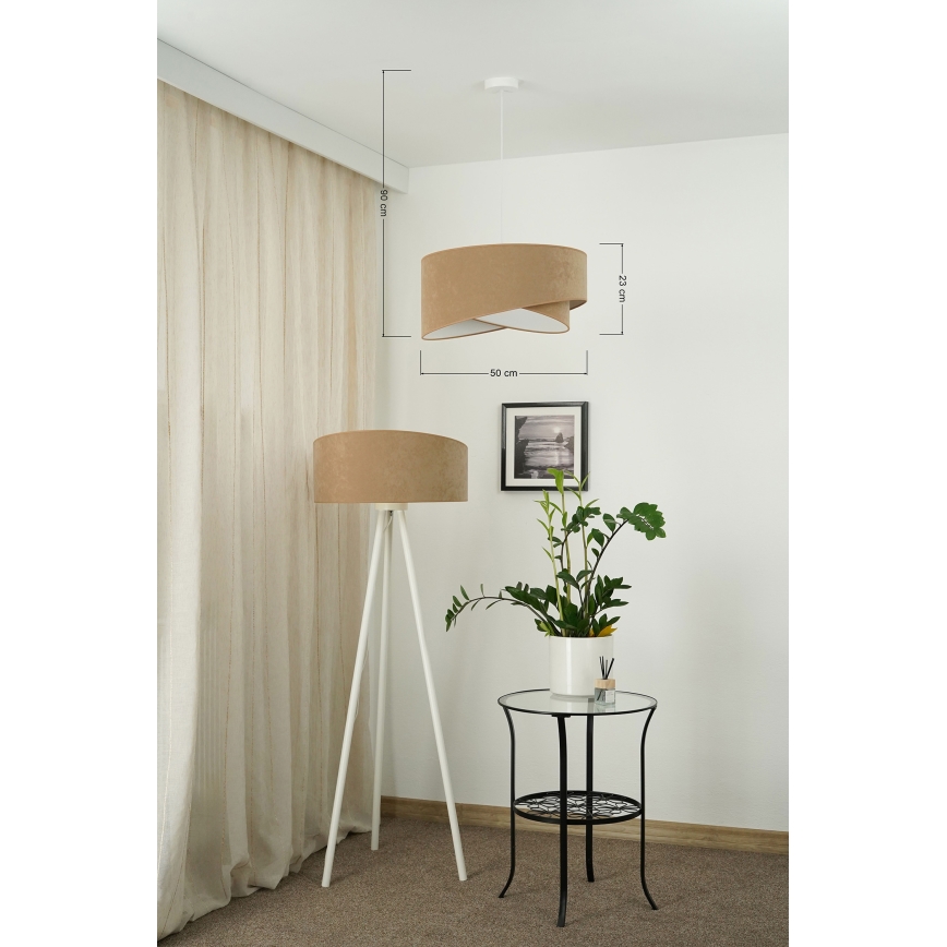 Brilagi - Suspension filaire LED LYRA 1xE27/15W/230V marron/blanc