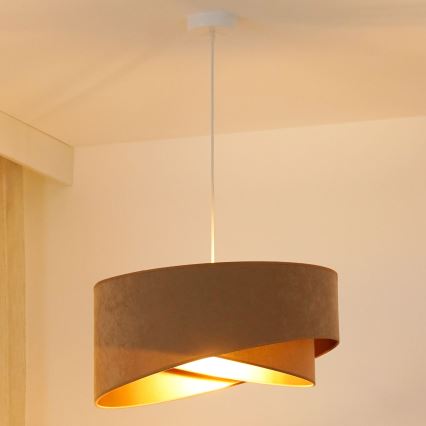 Brilagi - Suspension filaire LED LYRA 1xE27/15W/230V marron/doré